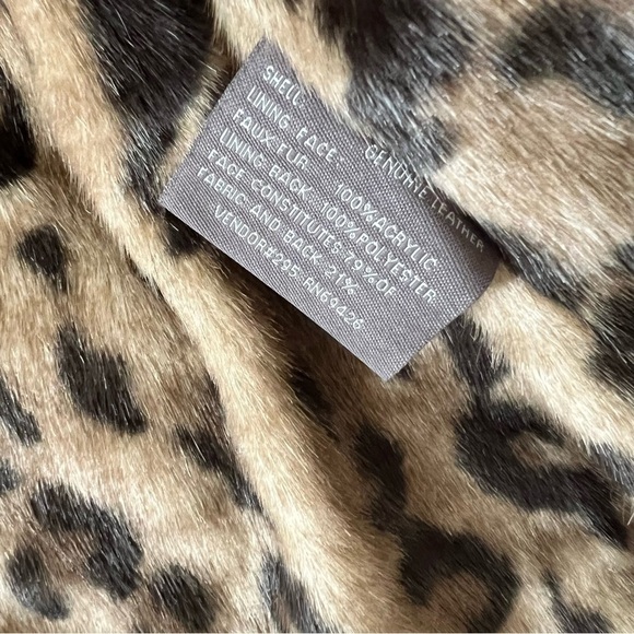 Vintage Leather and Leopard Hooded Winter Coat 🔥 - Picture 8 of 11
